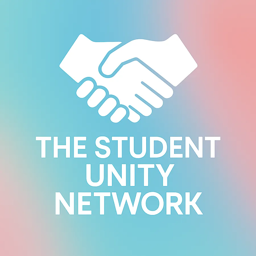 The Student Unity Network logo: two hands shaking above the club name